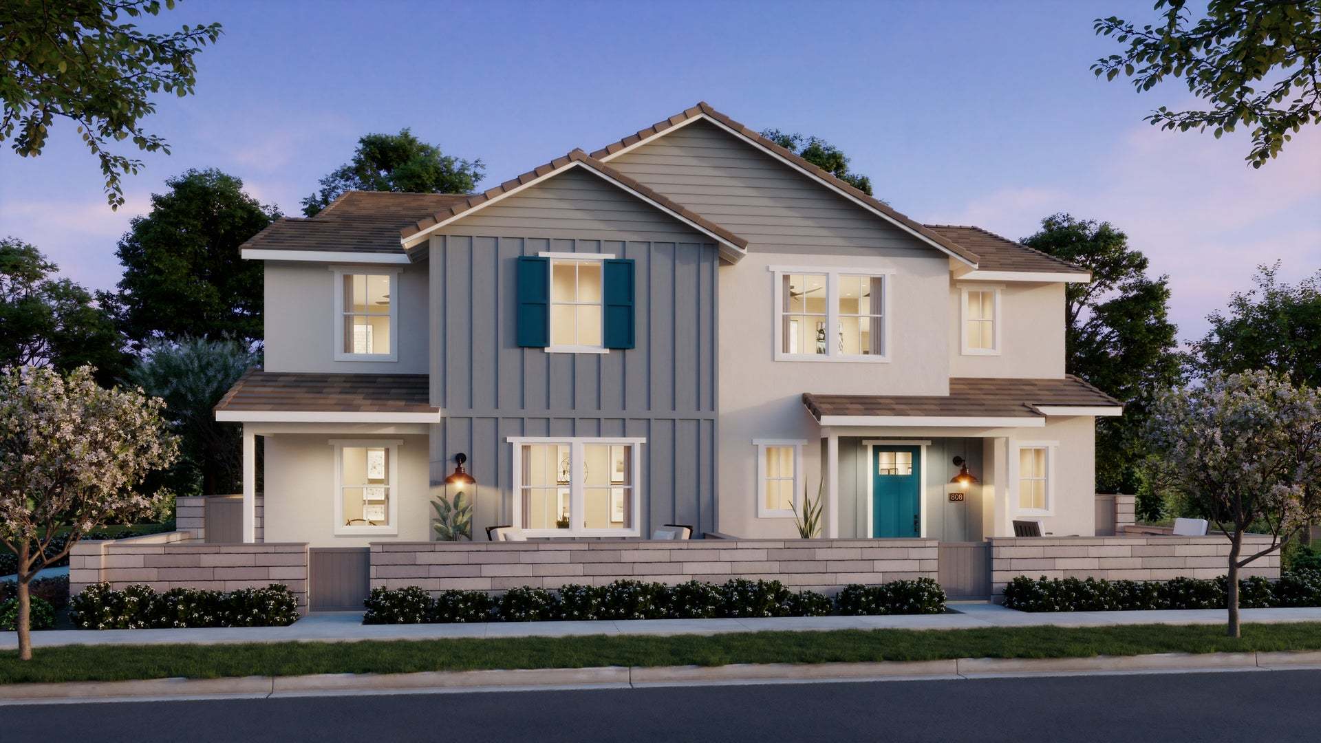 Sunflower at Rienda | Plans 1 & 3 | Farmhouse | Standard Exterior | Rendering