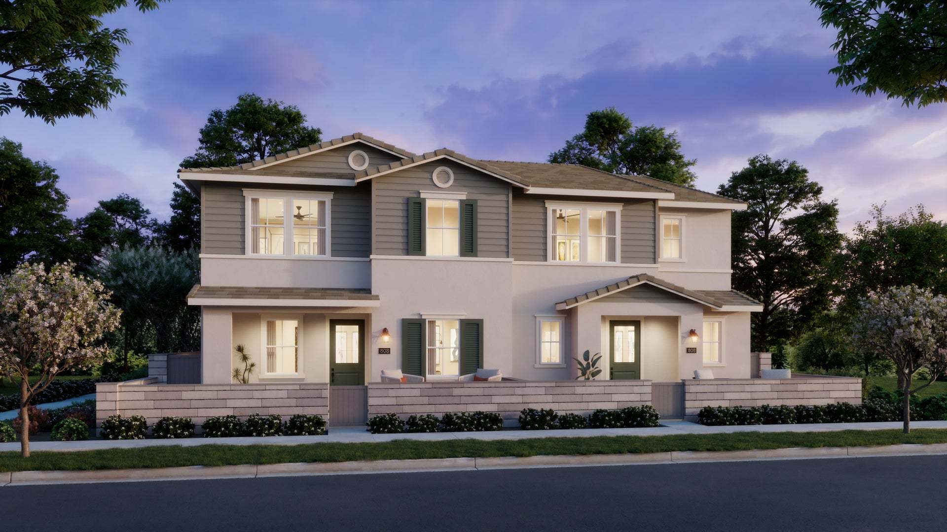 Sunflower at Rienda | Plans 2 & 4 | Ranch Monterey | Standard Exterior | Rendering