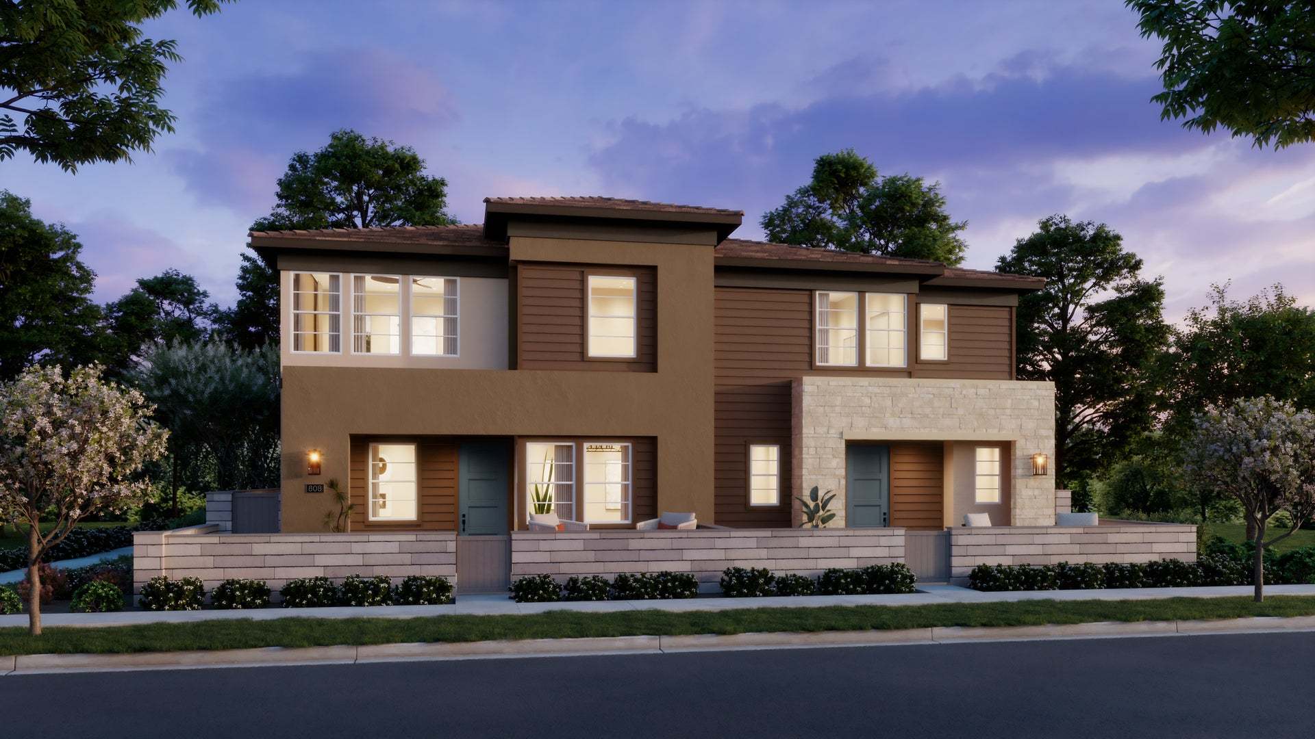 Sunflower at Rienda | Plans 2 & 4 | Prairie | Enhanced Exterior | Rendering