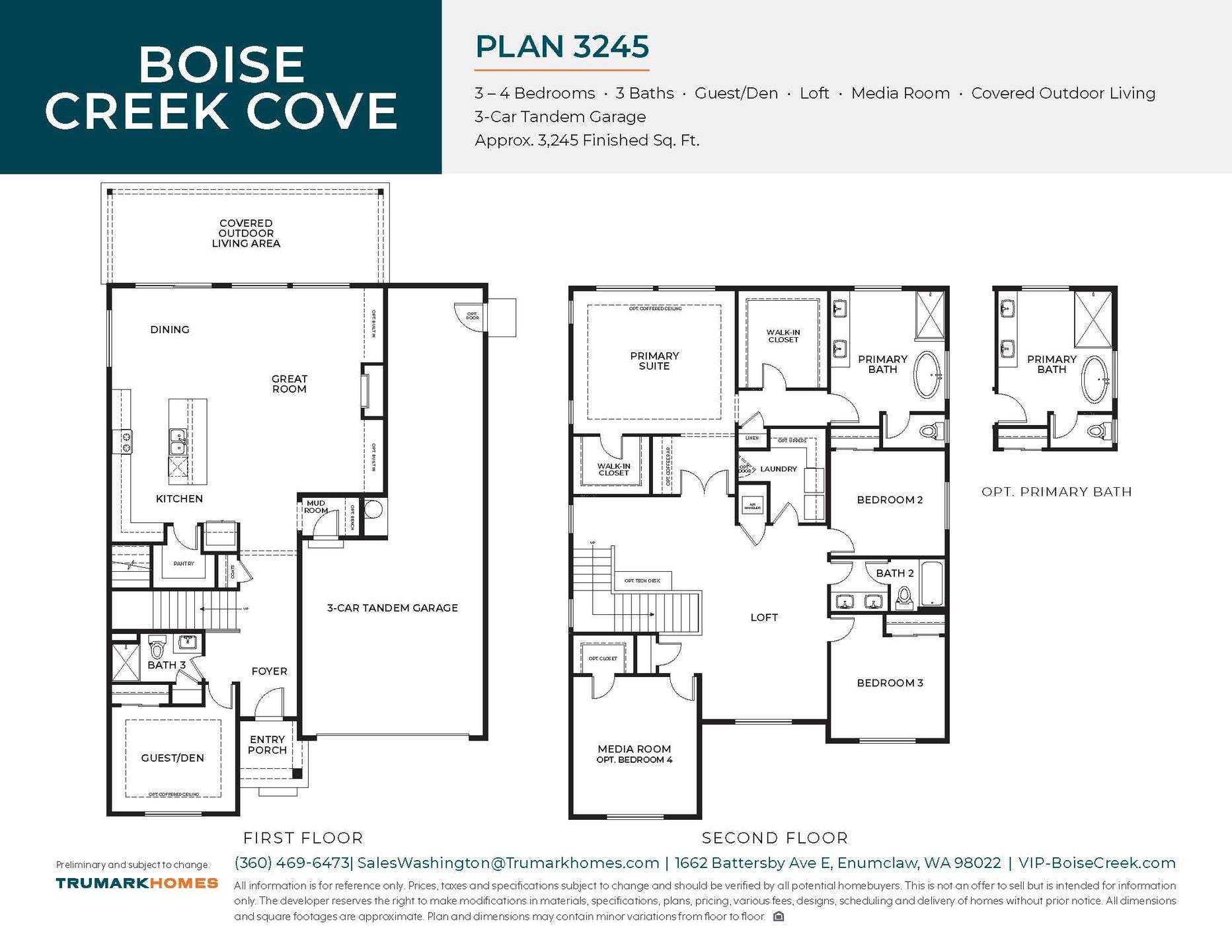 Boise Creek | Plan 3245 | Floor Plan