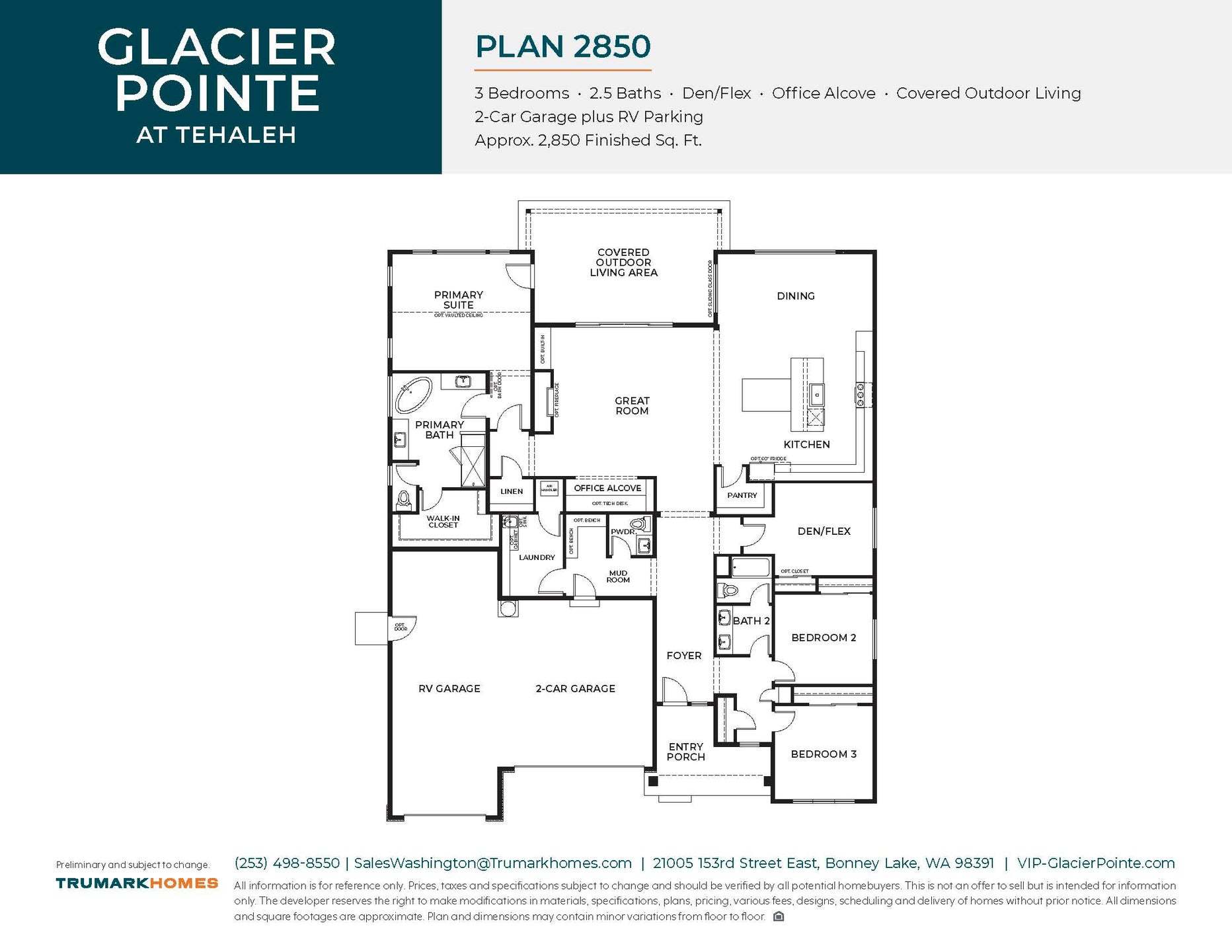 Glacier Pointe | Plan 2850 | Floor Plan
