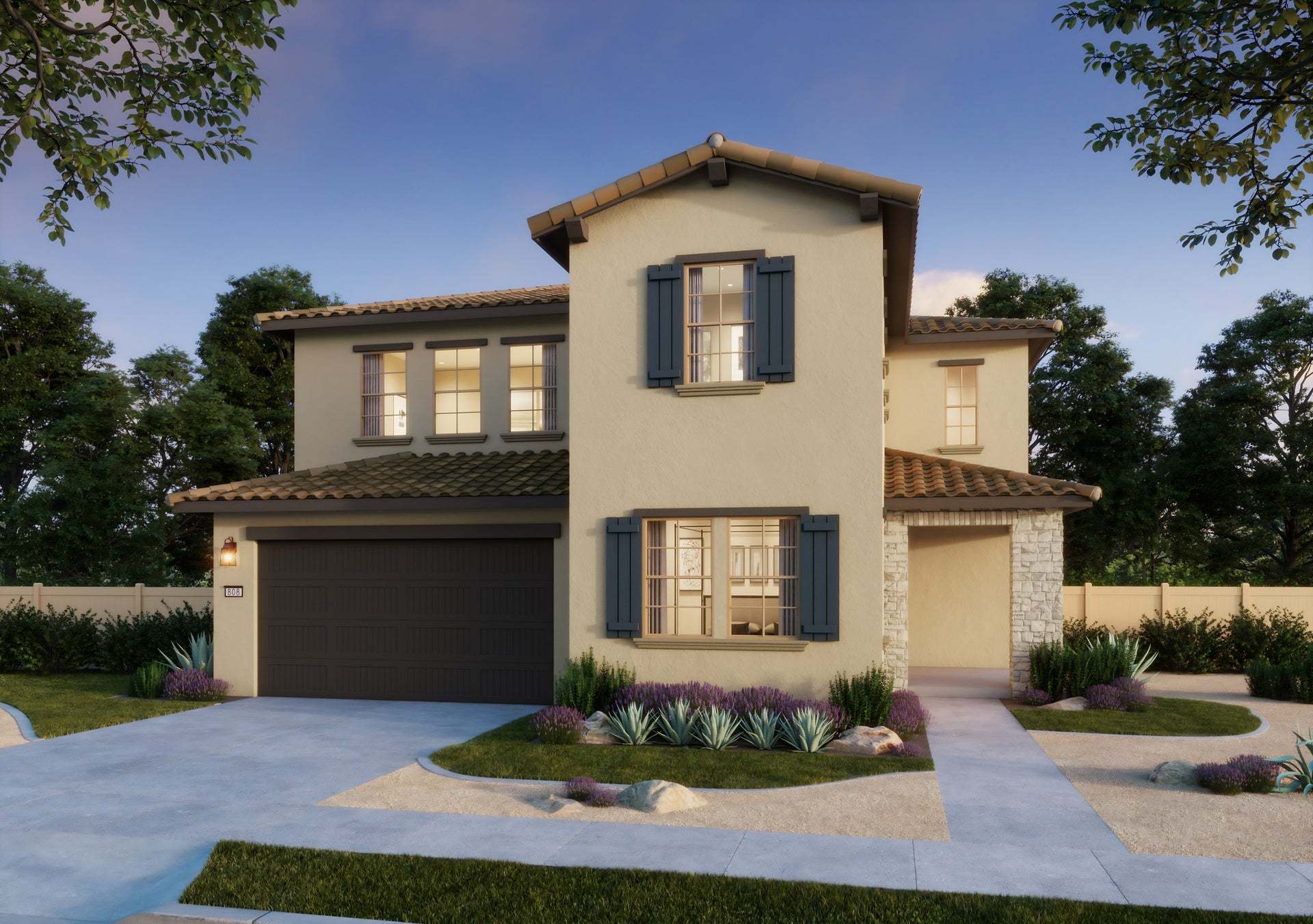 Driftwood at Ocean Breeze | Plan 1 | Elevation B | Tuscan | Exterior Rendering