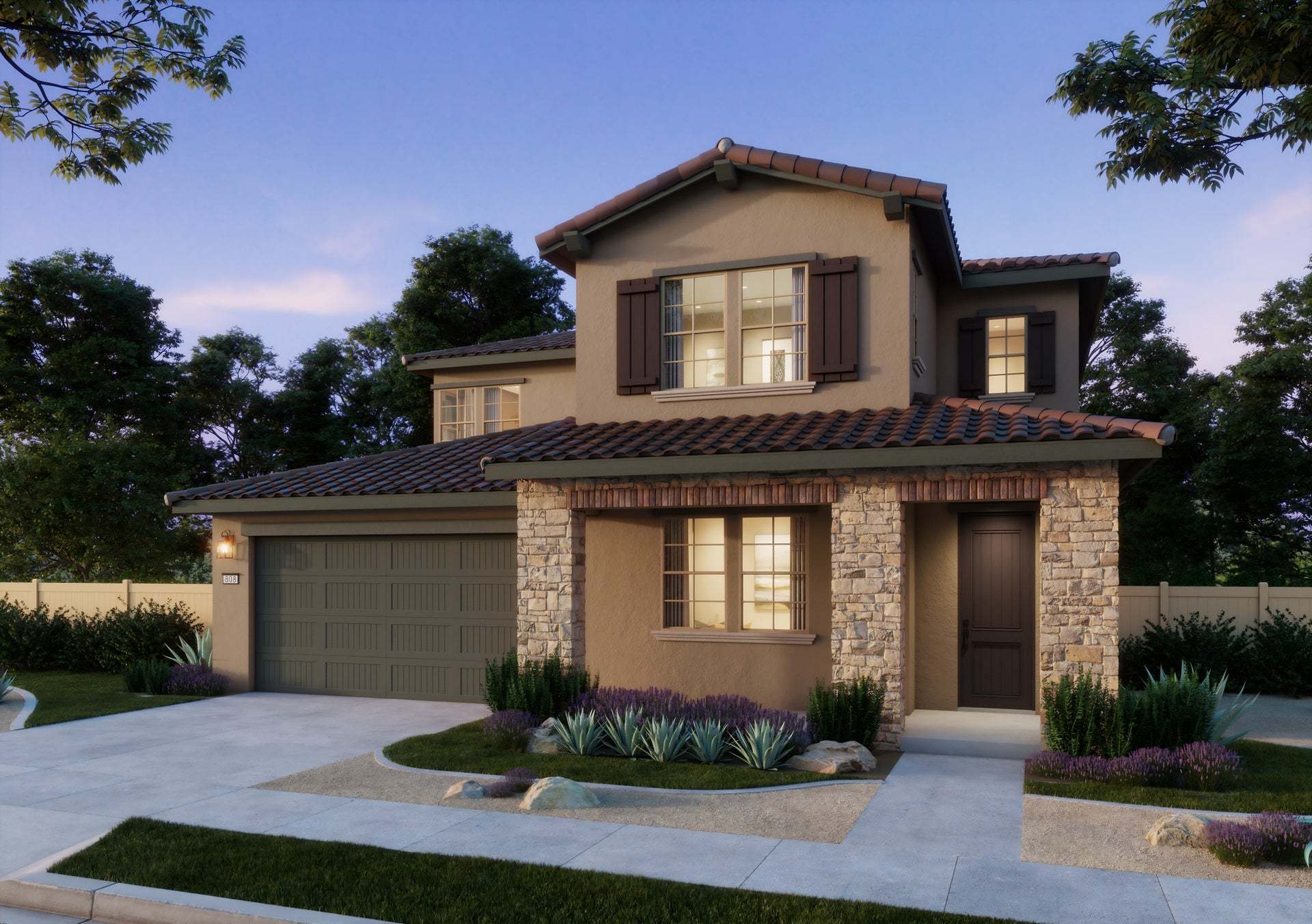 Driftwood at Ocean Breeze | Plan 2 | Elevation B | Tuscan | Exterior Rendering