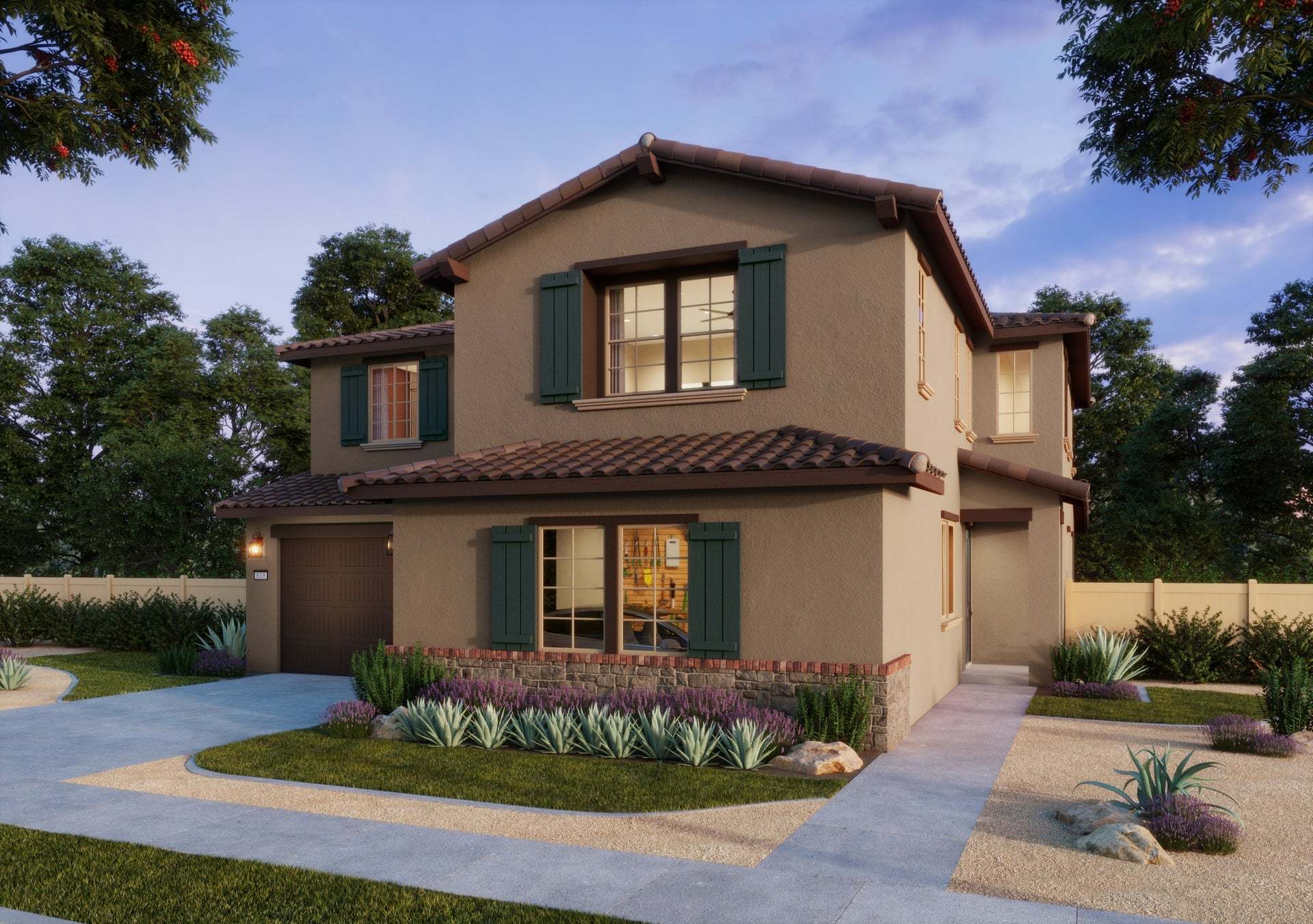 Driftwood at Ocean Breeze | Plan 3 | Elevation B | Tuscan | Exterior Rendering