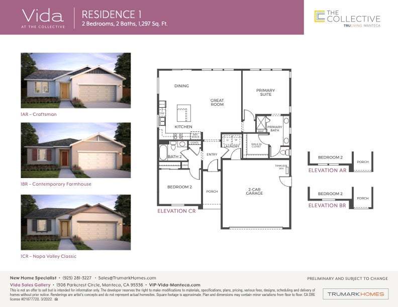 Vida at the Collective | Residence 1 Floor Plan