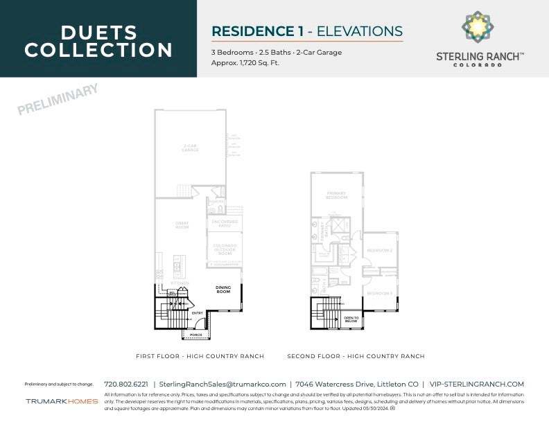 Duets at Sterling Ranch by Trumark Homes | Plan 1
