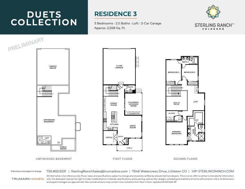 Duet at Sterling Ranch by Trumark Homes | Plan 3