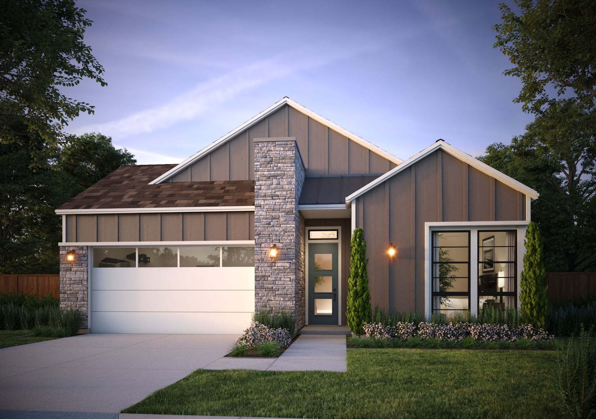Festival at RainDance by Trumark Homes | Plan 1C | Modern Mountain