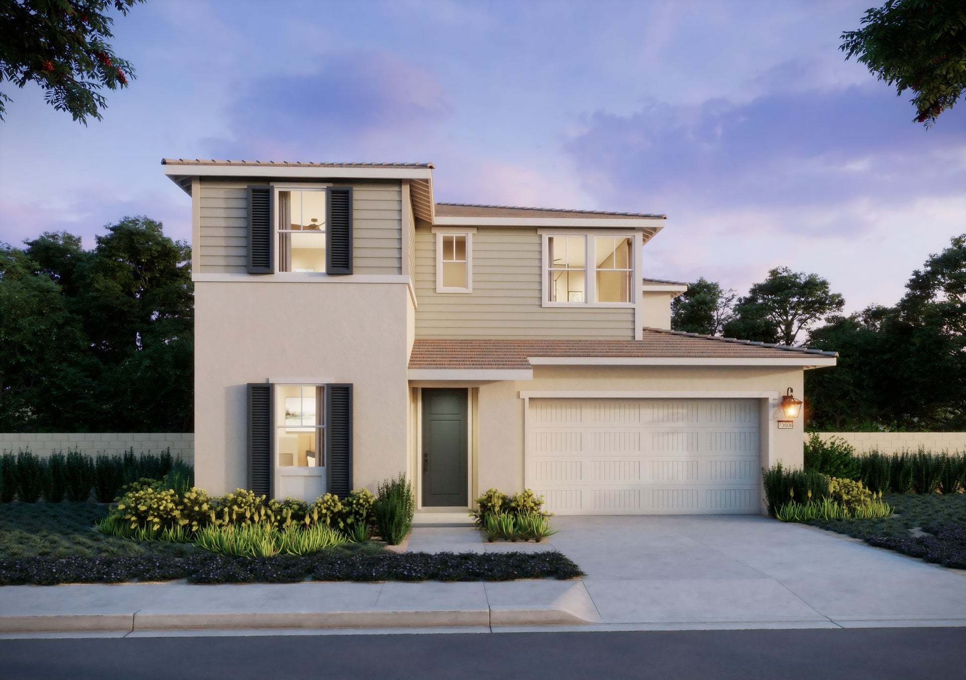 Lotus at Rienda | Model Renderings | Plan 3 Elevation A | Rancho Mission Viejo, CA