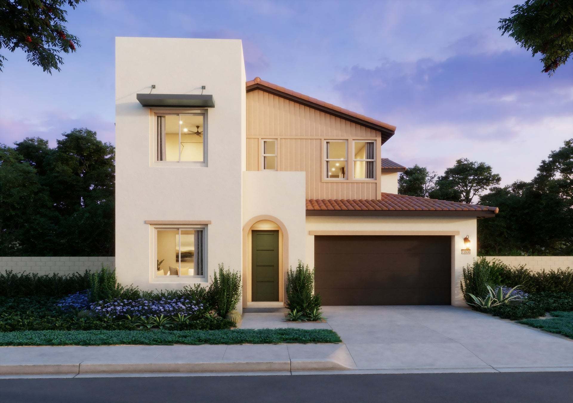 Lotus at Rienda | Model Renderings | Plan 3 Elevation B | Rancho Mission Viejo, CA