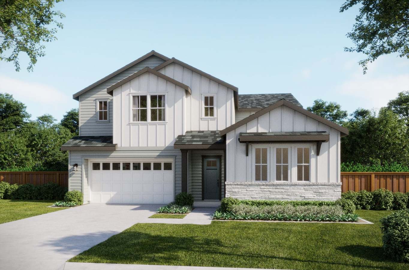 Azure at Francis Ranch by Trumark Homes in Dublin, CA | Residence 1A | Traditional Farmhouse