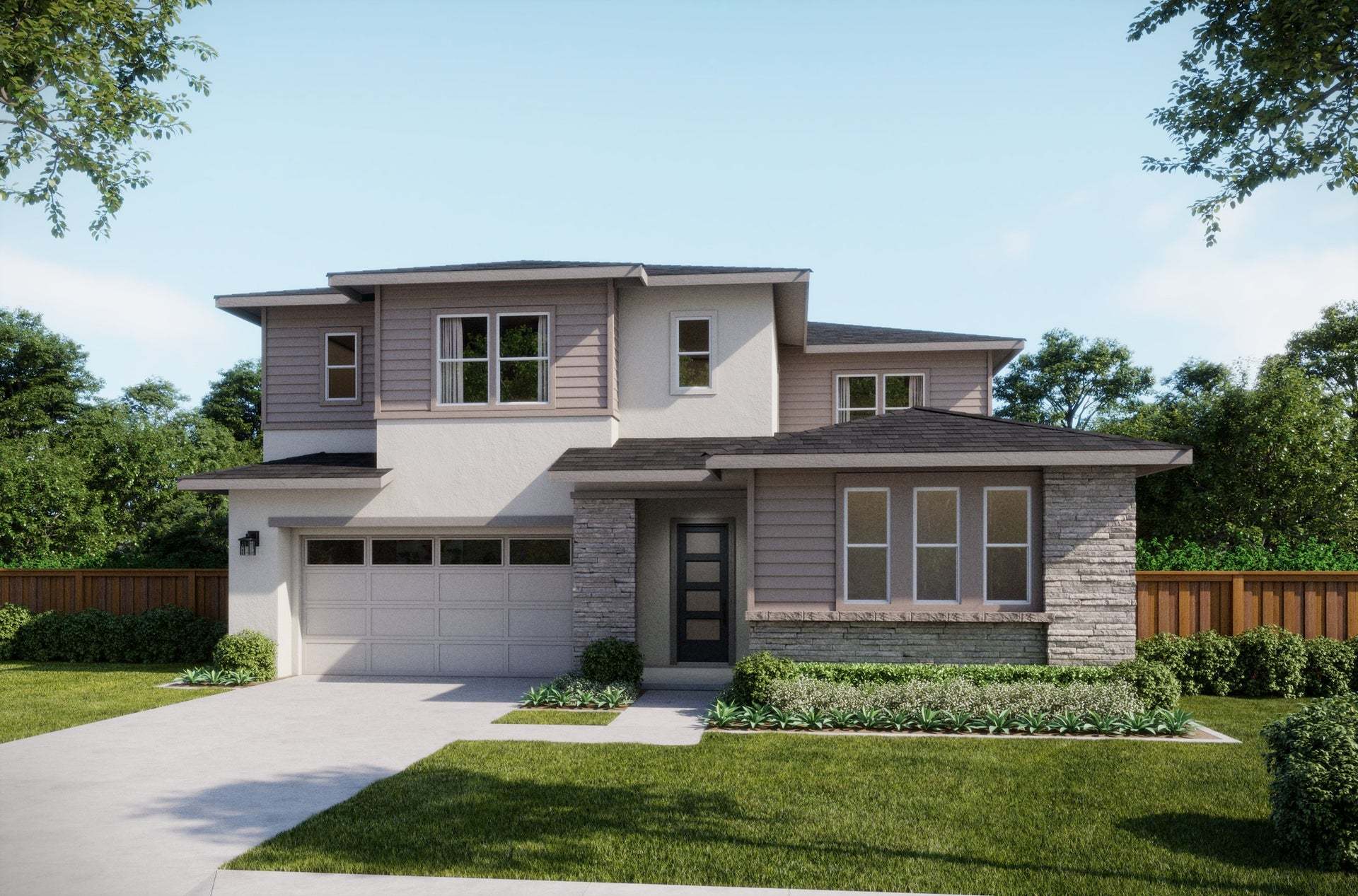 Azure at Francis Ranch by Trumark Homes in Dublin, CA | Residence 1C | Contemporary Prairie