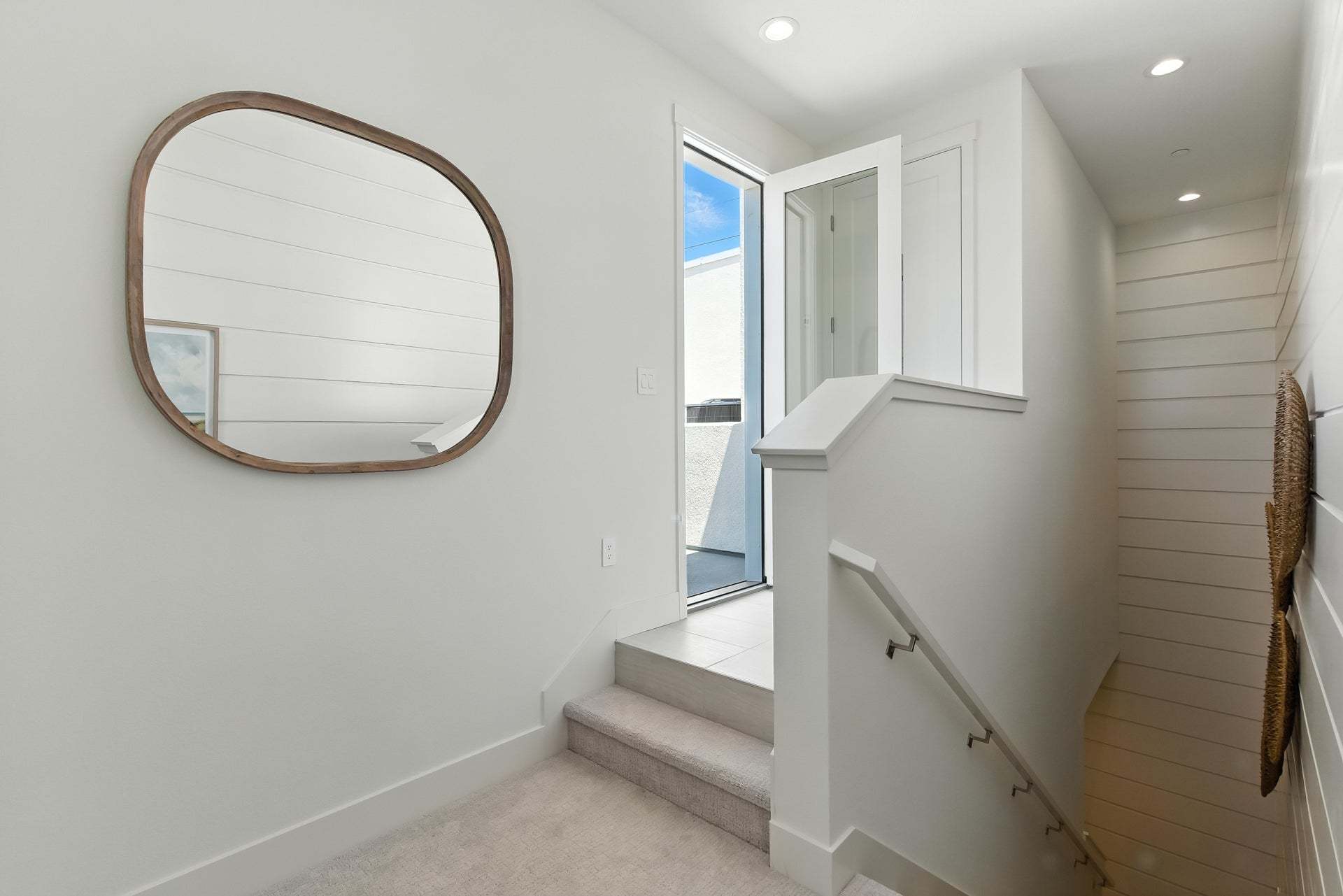 Skyline by Trumark Homes in Alameda, CA I Residence 2 Model I Stairs to Rooftop Deck
