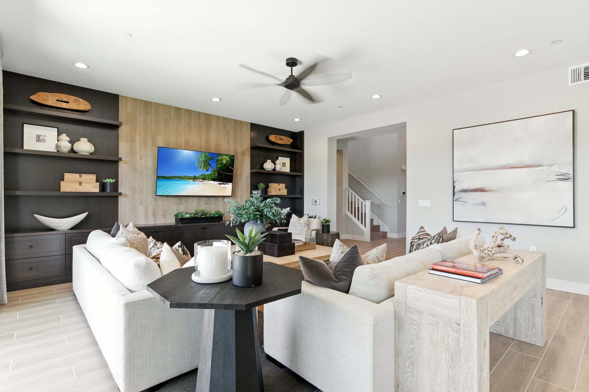 Apricot Estates by Trumark Homes in Brentwood, CA I Residence 3 Model I Great Room