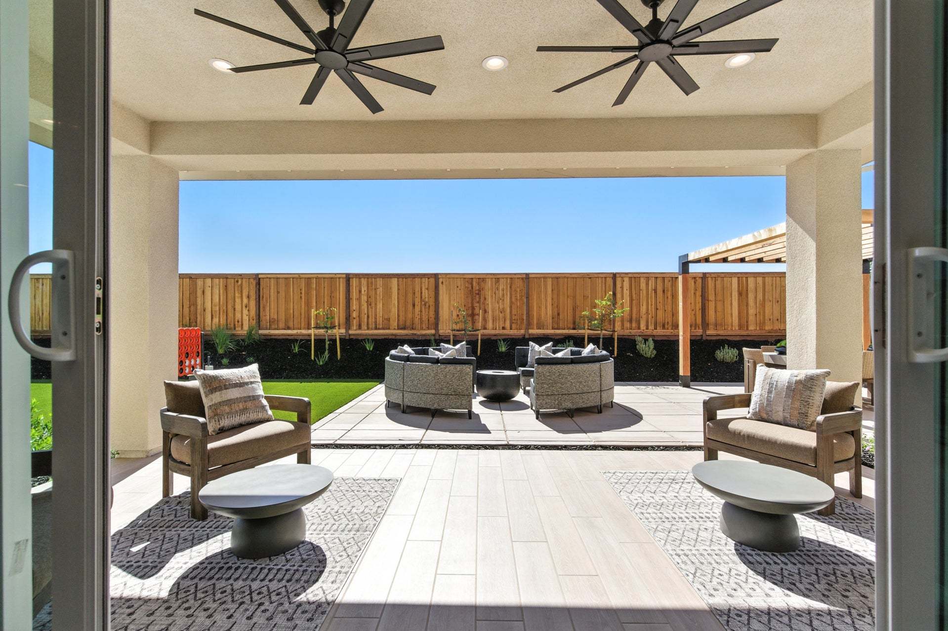 Apricot Estates by Trumark Homes in Brentwood, CA I Residence 3 Model I Covered Loggia