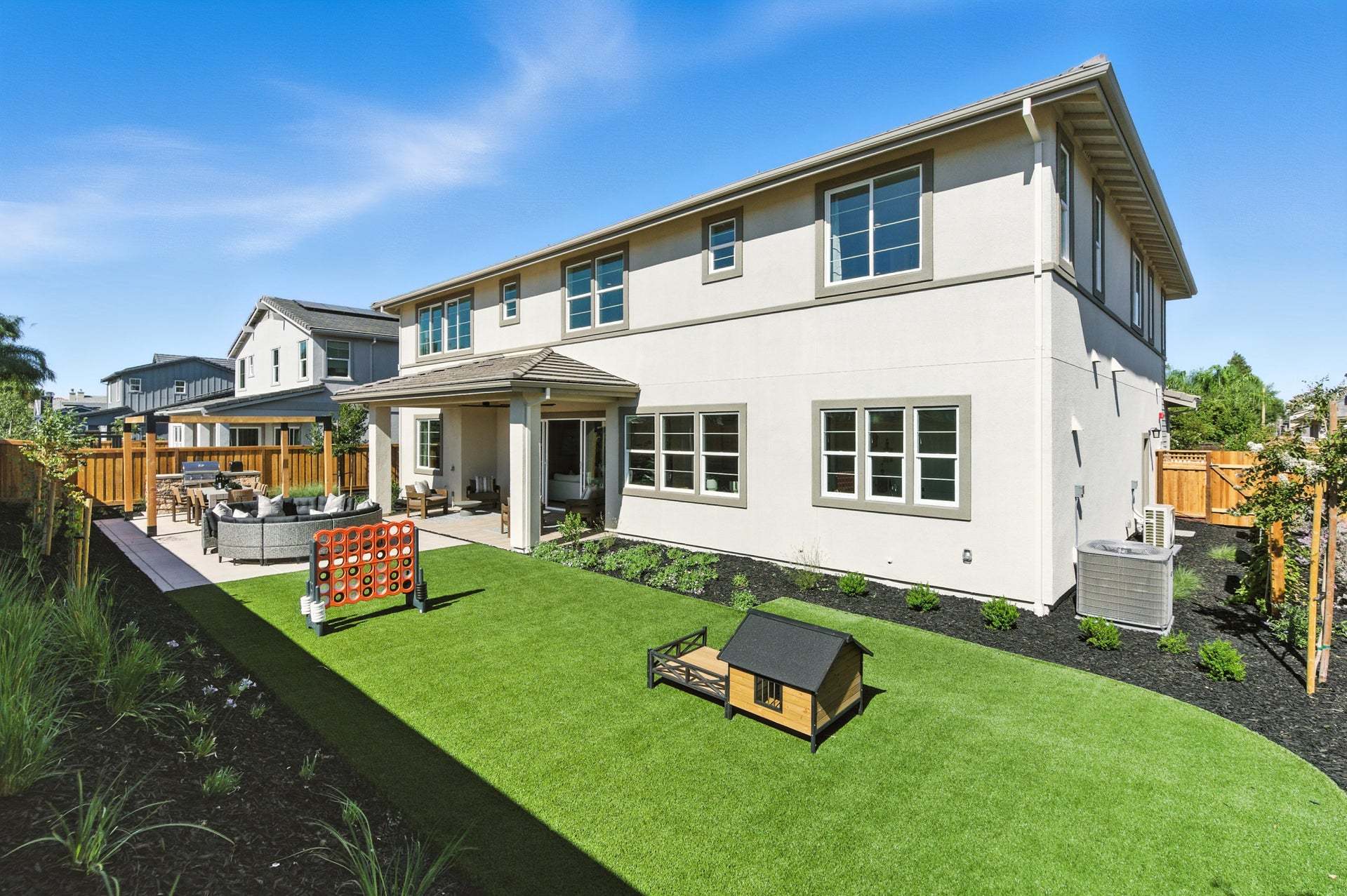 Apricot Estates by Trumark Homes in Brentwood, CA I Residence 3 Model I Backyard
