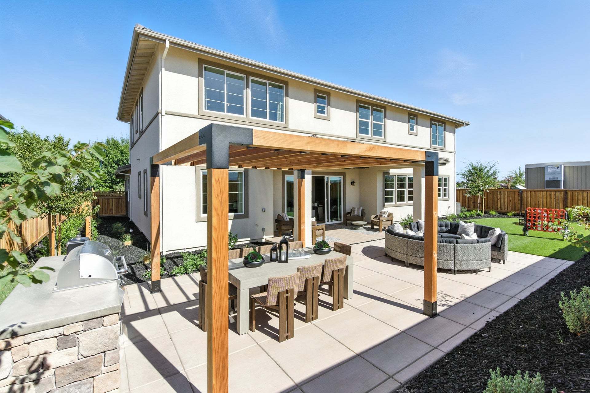 Apricot Estates by Trumark Homes in Brentwood, CA I Residence 3 Model I Backyard