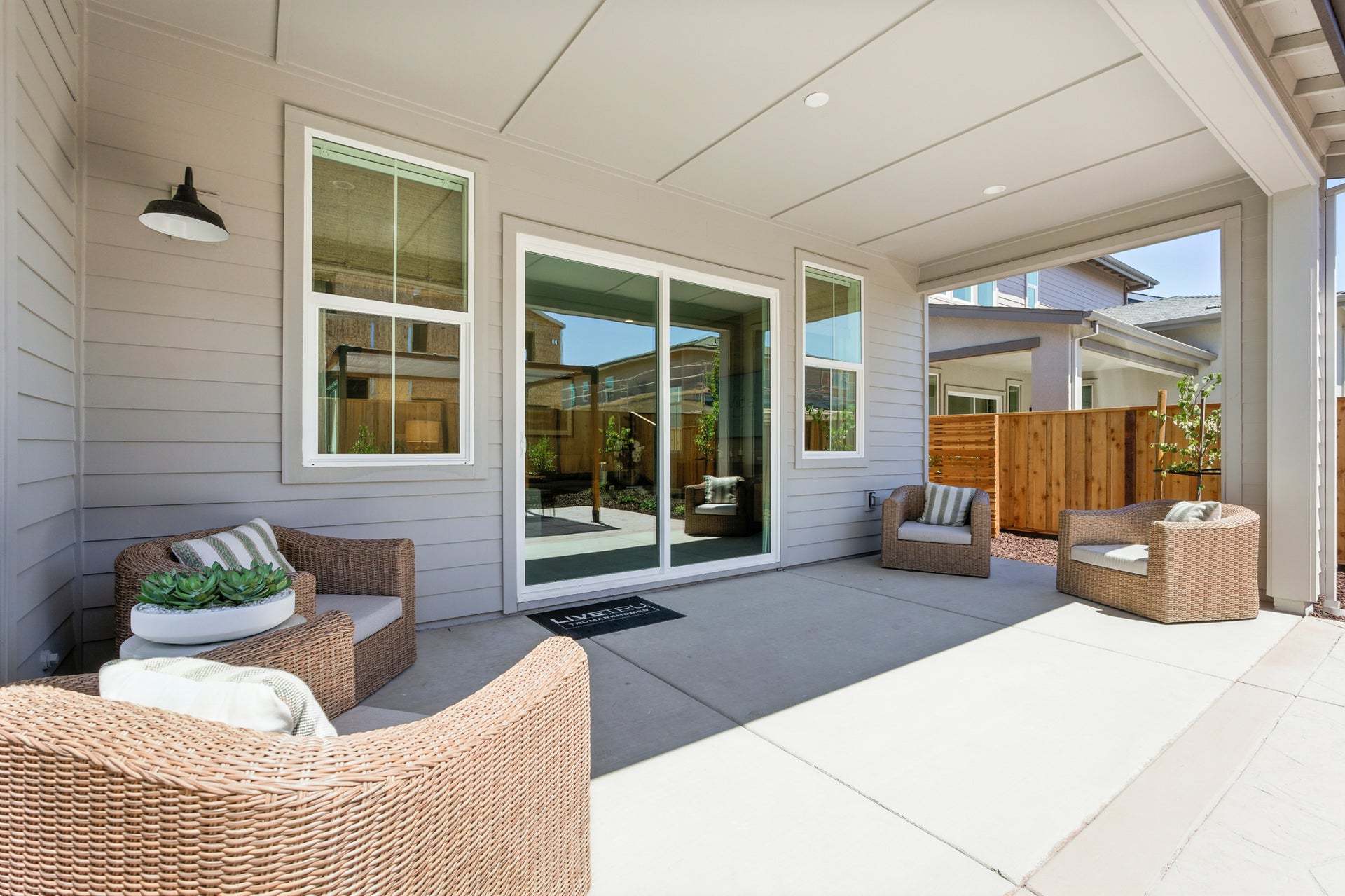 Azure at Francis Ranch by Trumark Homes in Dublin, CA I Residence 1 Model I Covered Patio