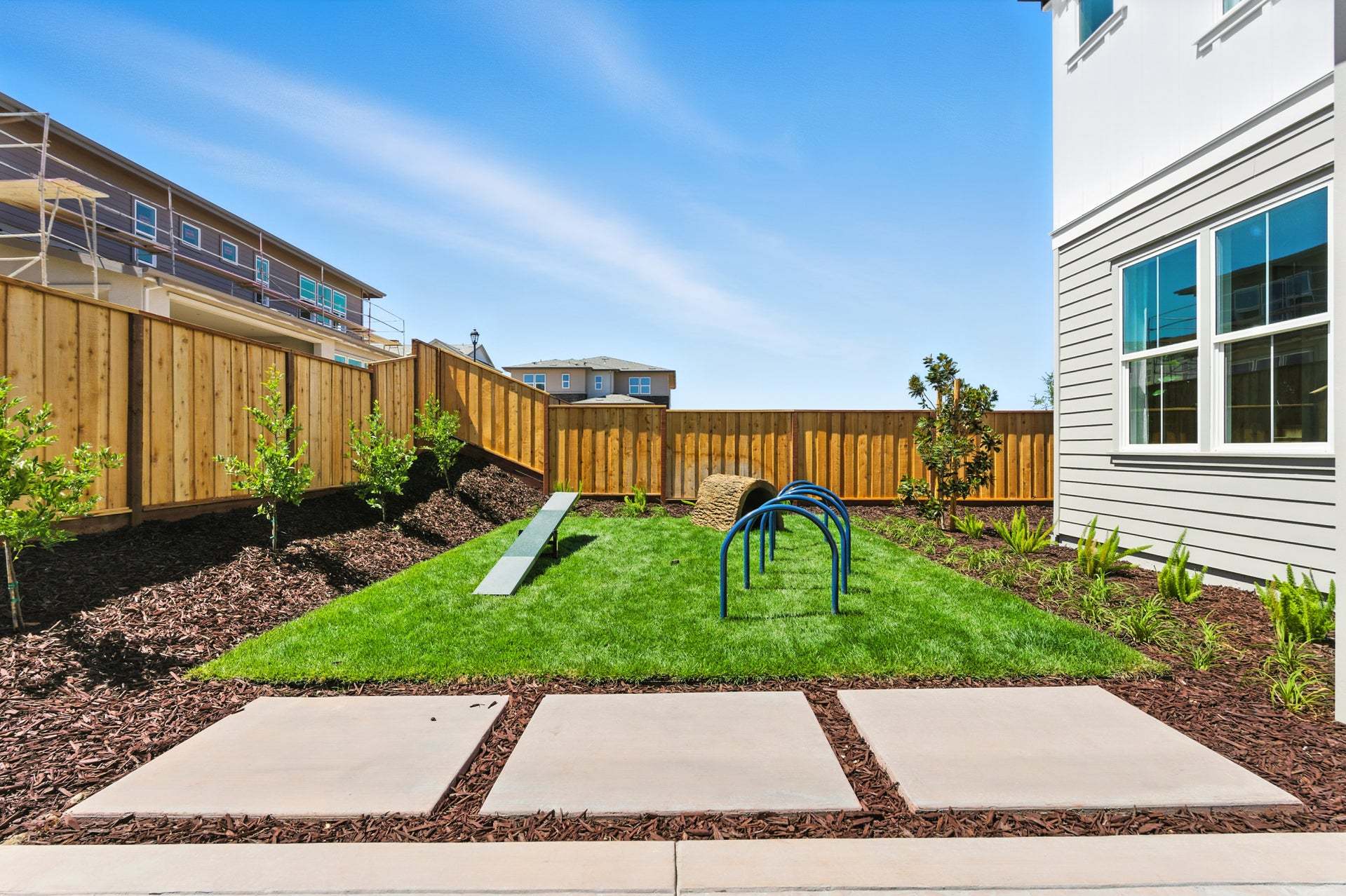 Azure at Francis Ranch by Trumark Homes in Dublin, CA I Residence 1 Model I Backyard