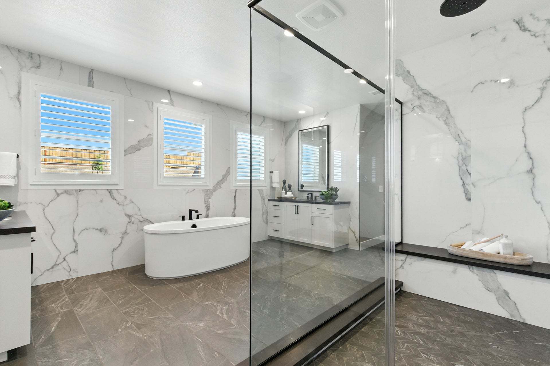 Orchid at Francis Ranch By Trumark Homes in Dublin, CA I Residence 2 Model I Primary Bathtub and Shower