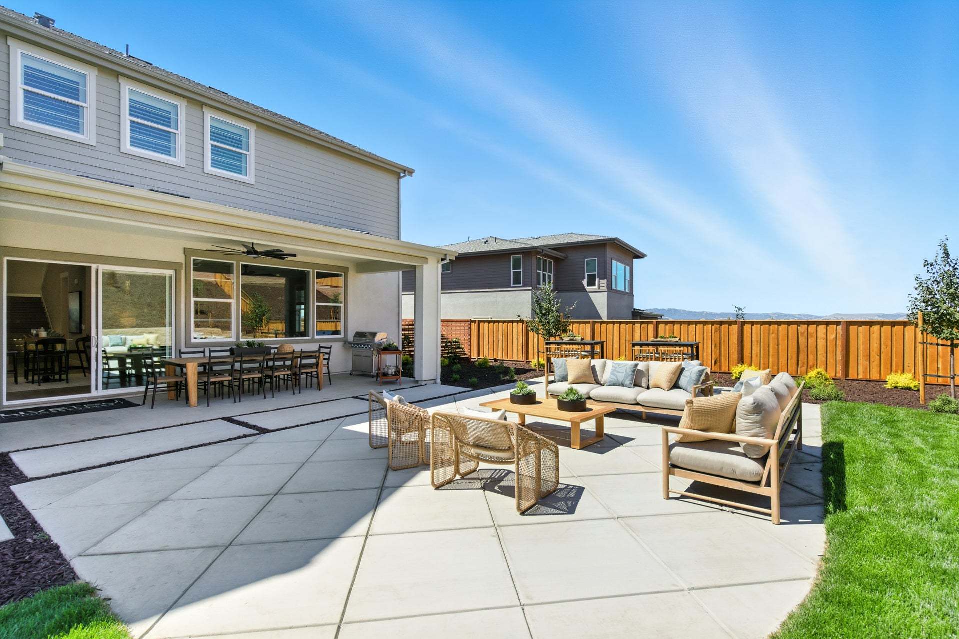 Orchid at Francis Ranch By Trumark Homes in Dublin, CA I Residence 2 Model I Backyard
