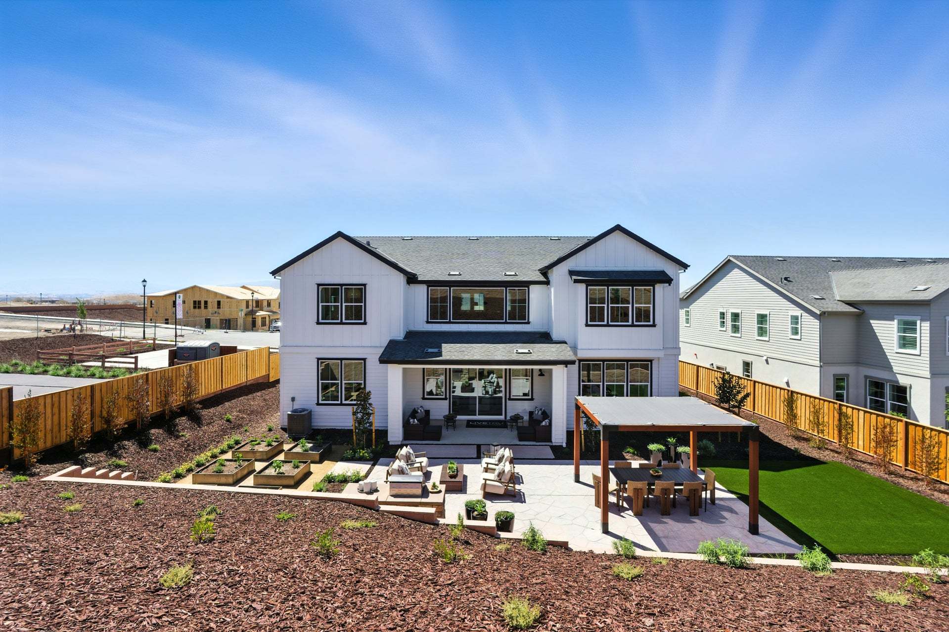 Orchid at Francis Ranch by Trumark Homes in Dublin, CA I Residence 1 Model I Backayrd
