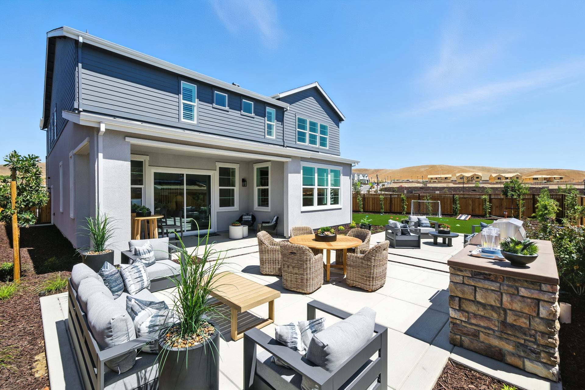 Azure at Francis Ranch by Trumark Homes in Dublin I Residence 3 Model I Backyard