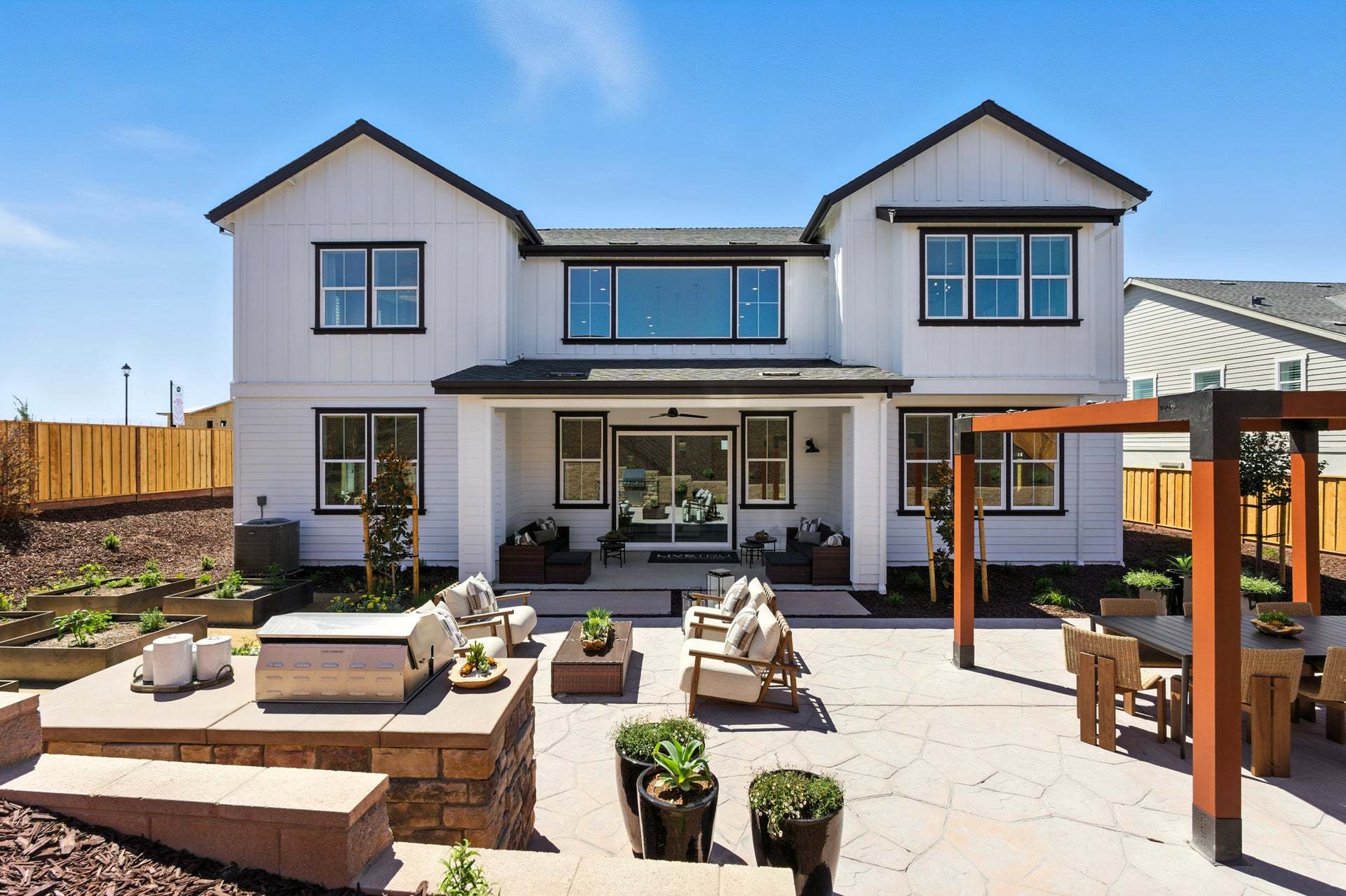 Orchid at Francis Ranch by Trumark Homes in Dublin, CA I Residence 1 Model I Backyard