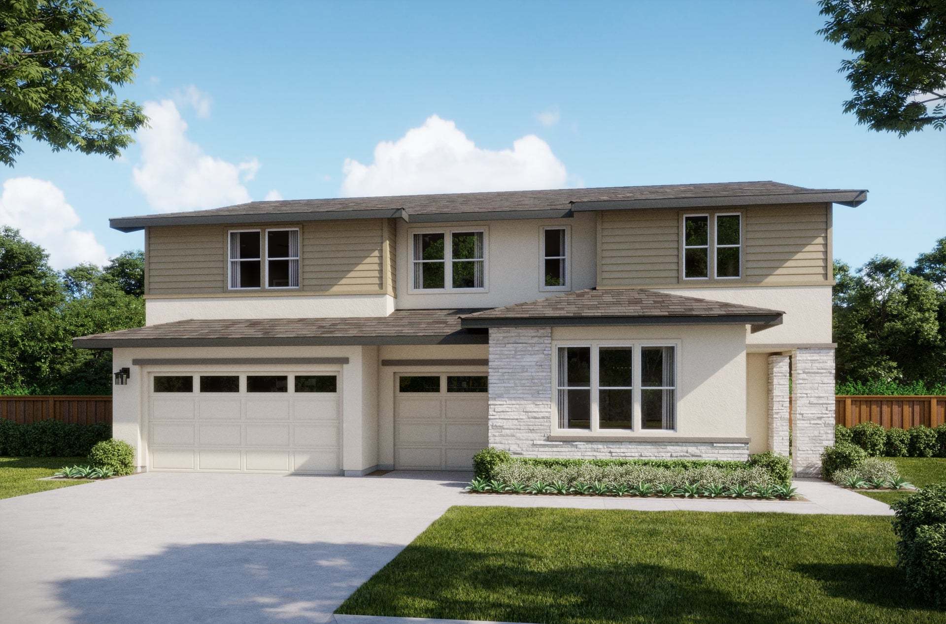 Orchid at Francis Ranch by Trumark Homes in Dublin, CA | Residence 1XC| Contemporary Prairie