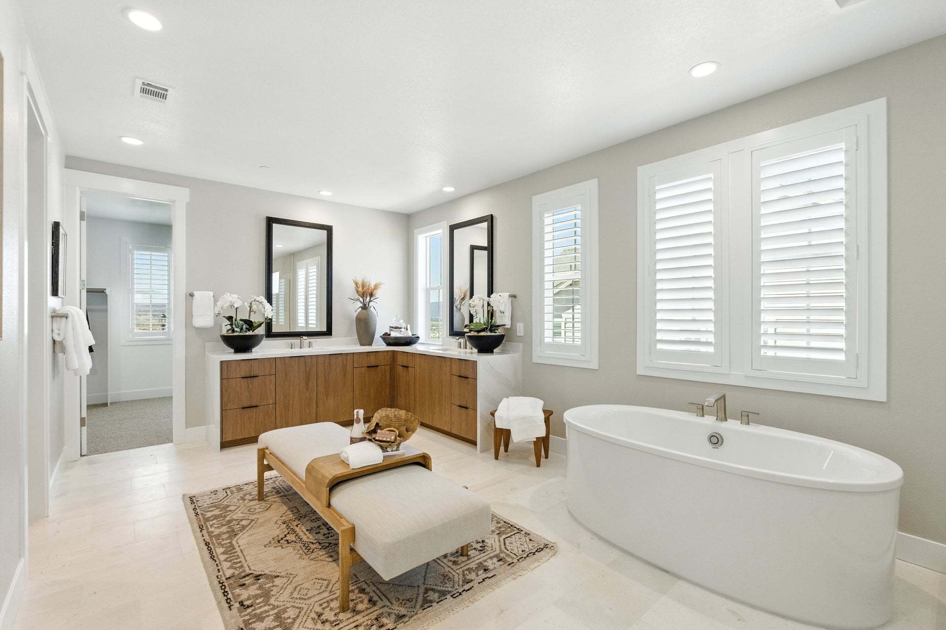 Orchid at Francis Ranch by Trumark Homes in Dublin, CA I Residence 1 Model I Primary Bathroom