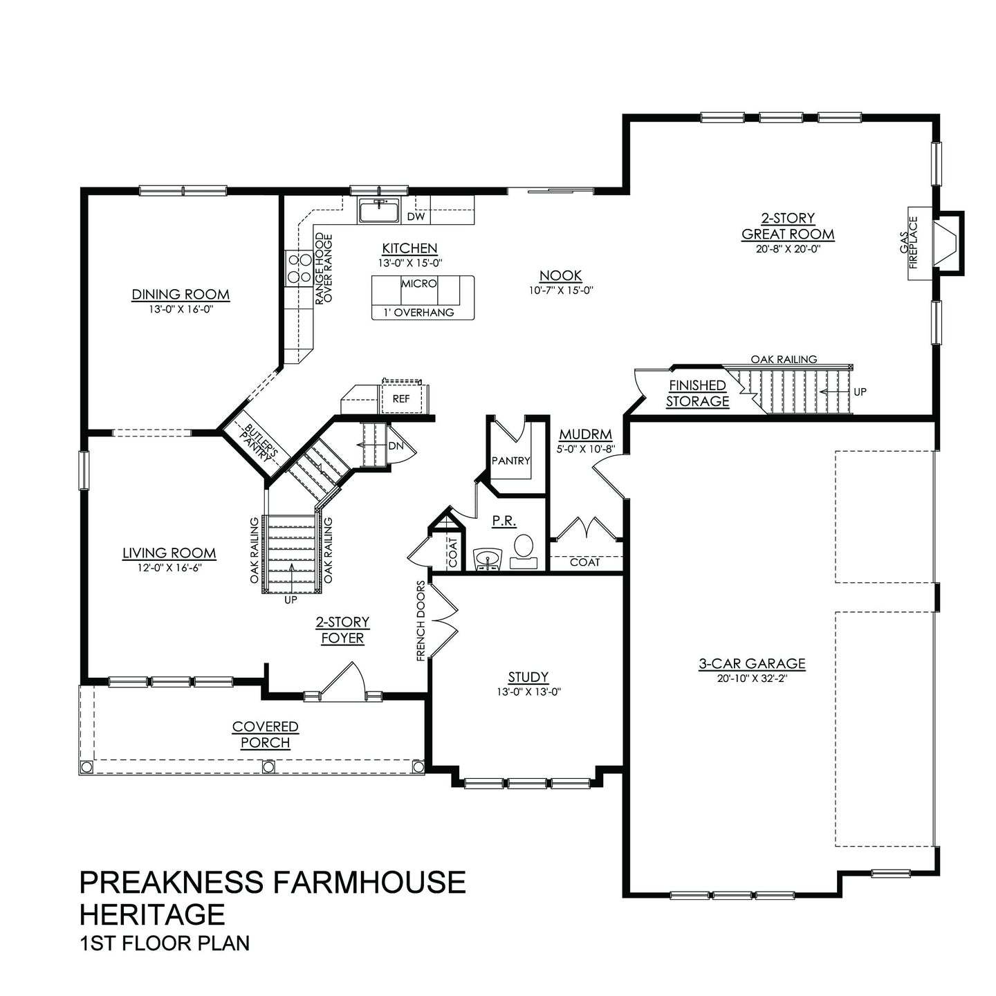 Preakness Farmhouse Heritage Series- 1st Floor Plan