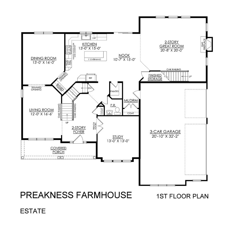 Preakness Farmhouse Estate Series- 1st Floor Side-Entry