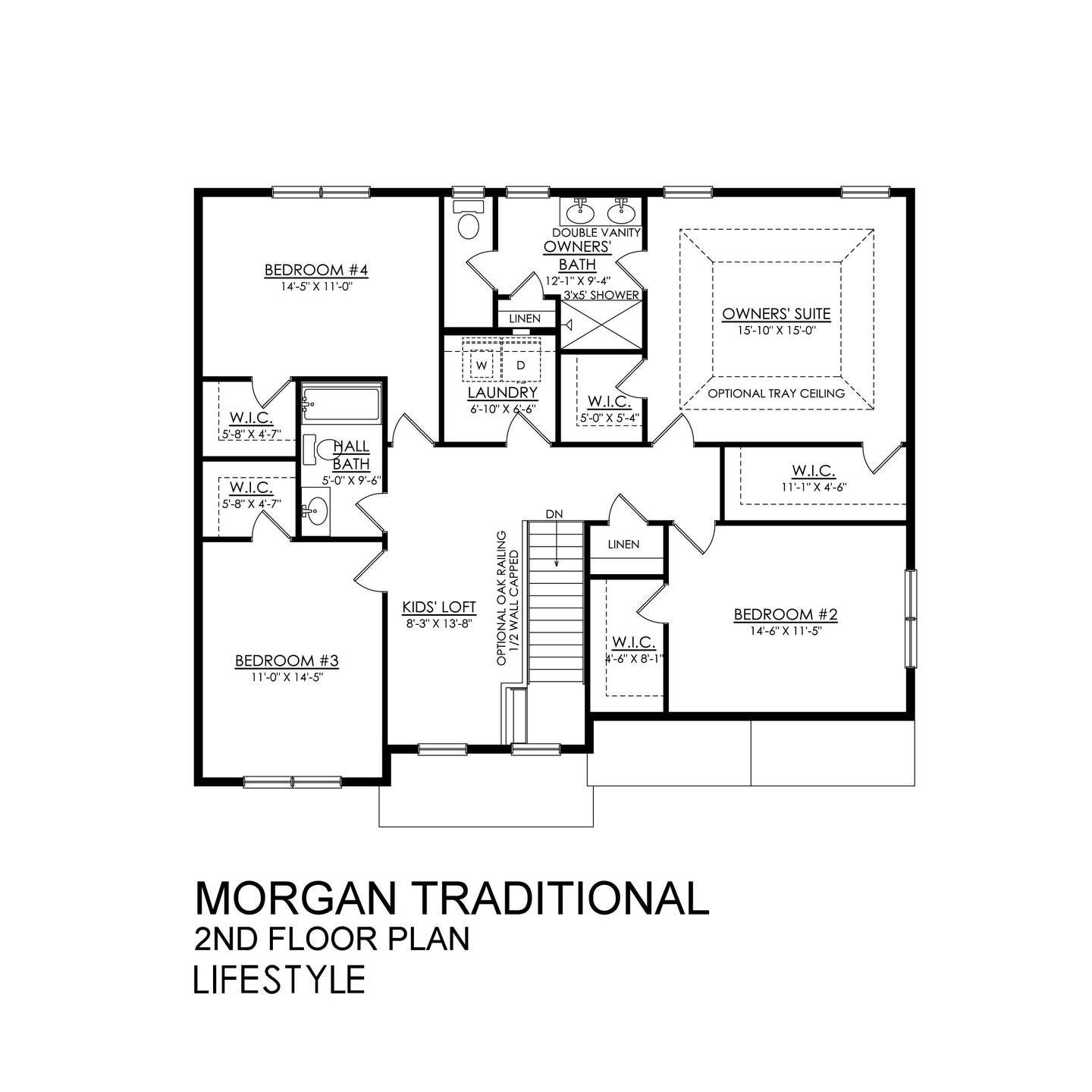 Morgan Traditional Lifestyle Series - 2nd Floor Plan