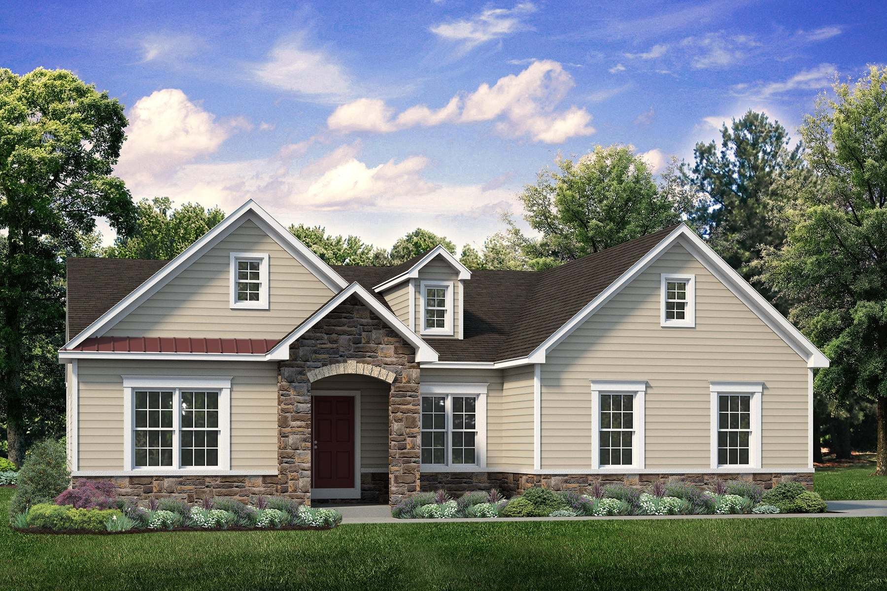 Cottage Elevation - Side Entry