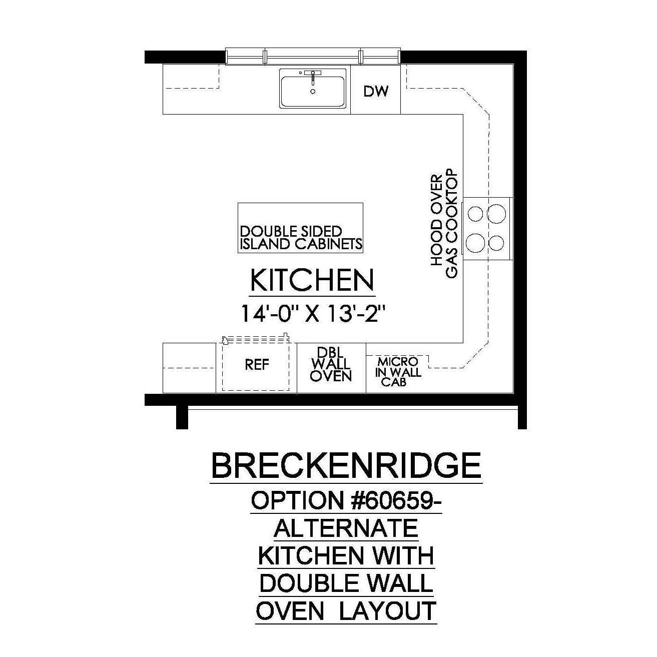 Optional Alternate Kitchen with Double Wall Ovens