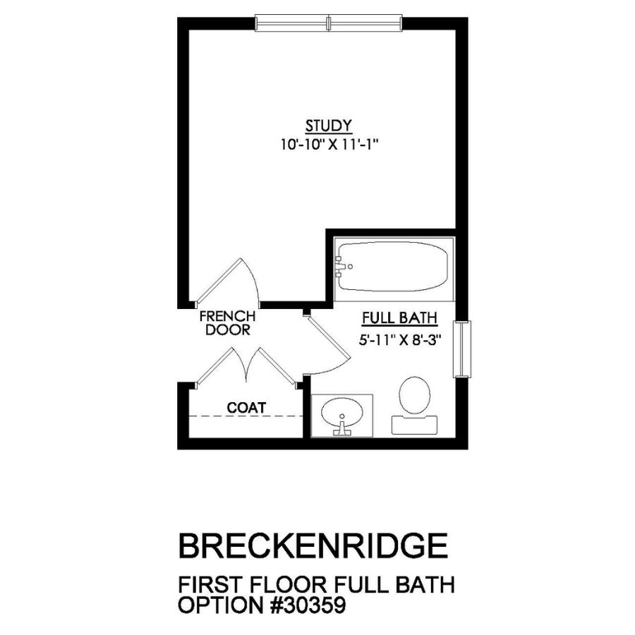 Optional 1st Floor Full Bath