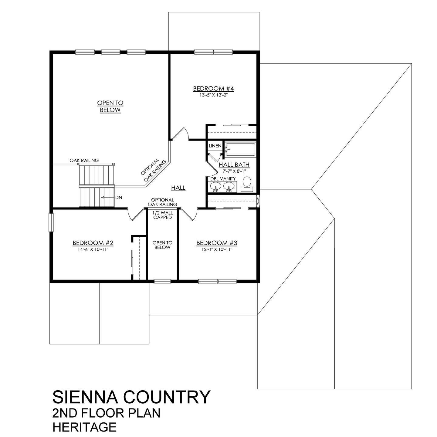 Sienna Country Heritage Series- 2nd Floor Plan