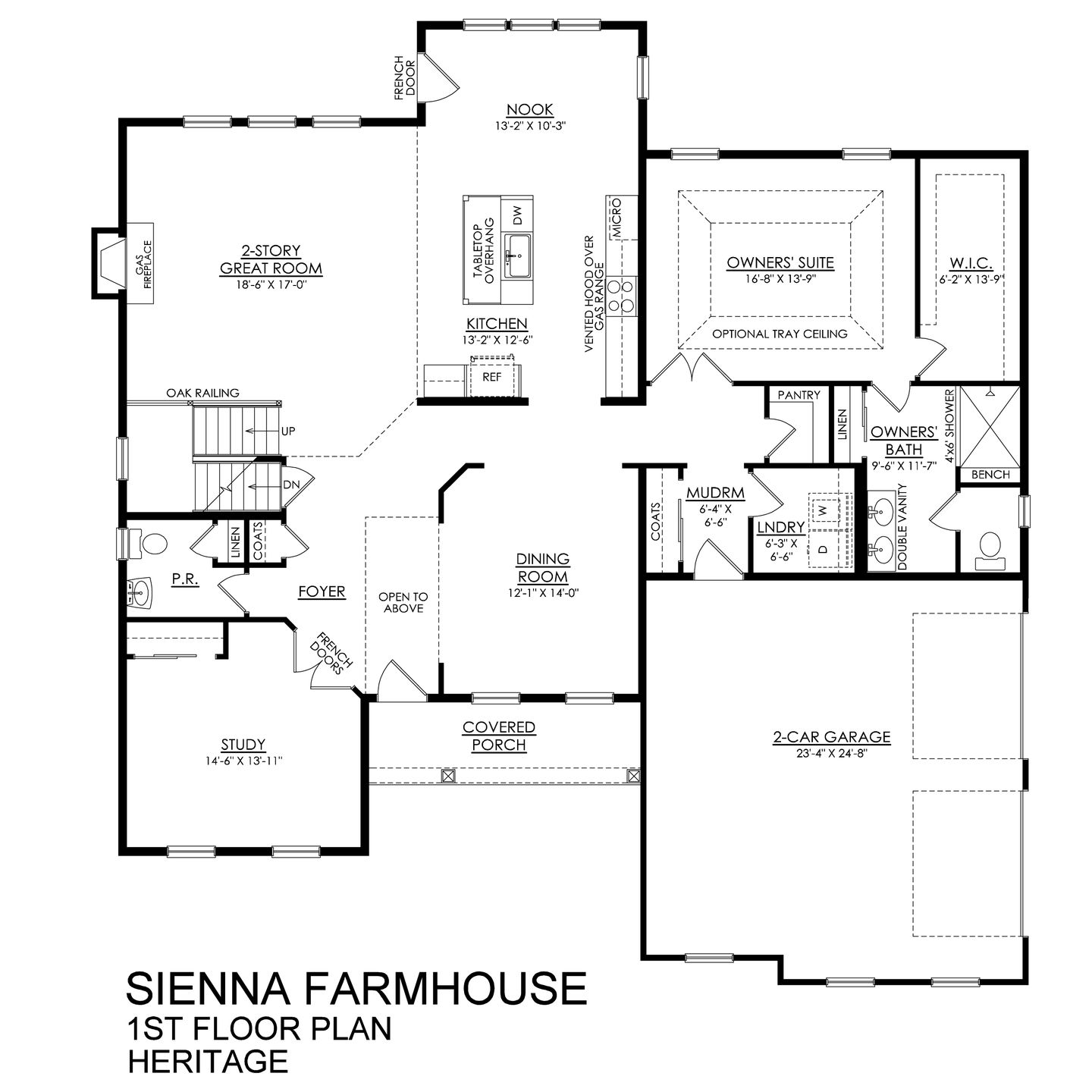 Sienna Farmhouse Heritage Series- 1st Floor Plan