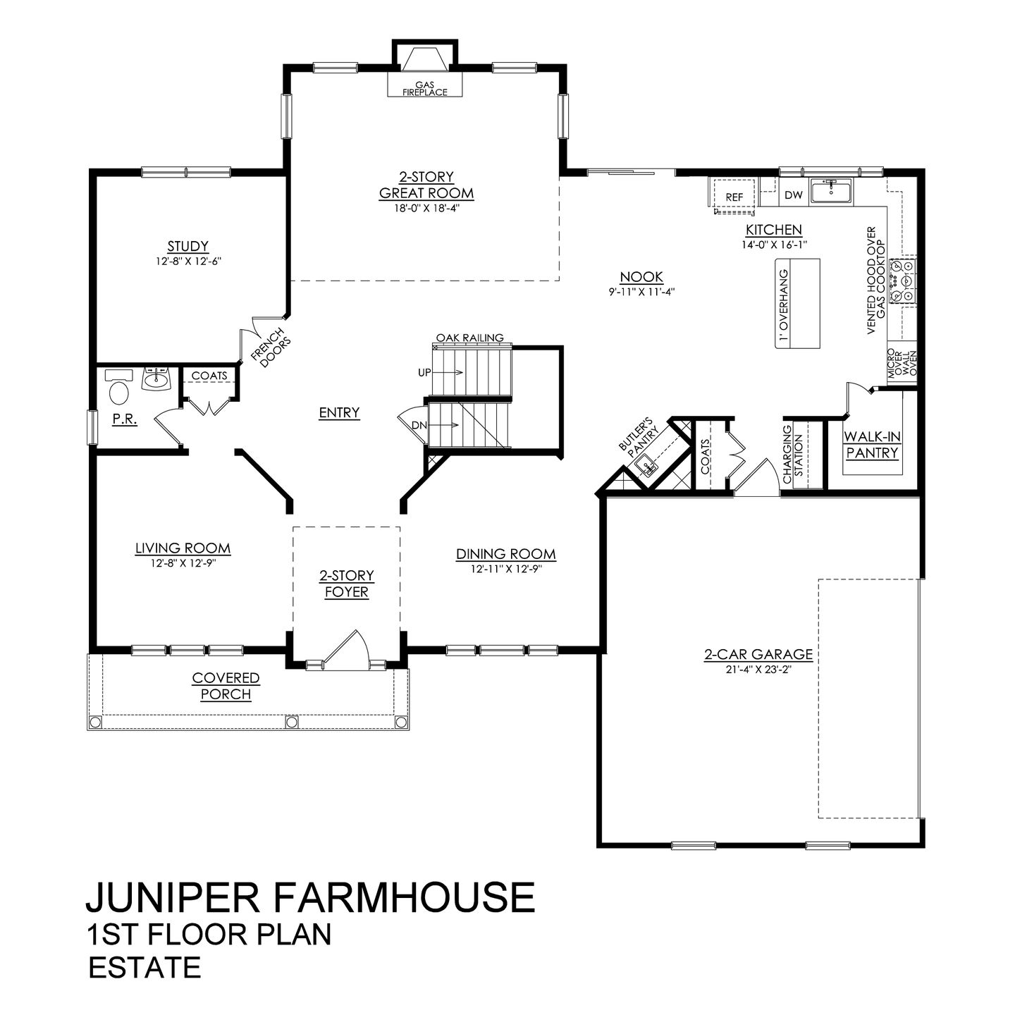 Juniper Farmhouse Estate Series- 1st Floor Plan