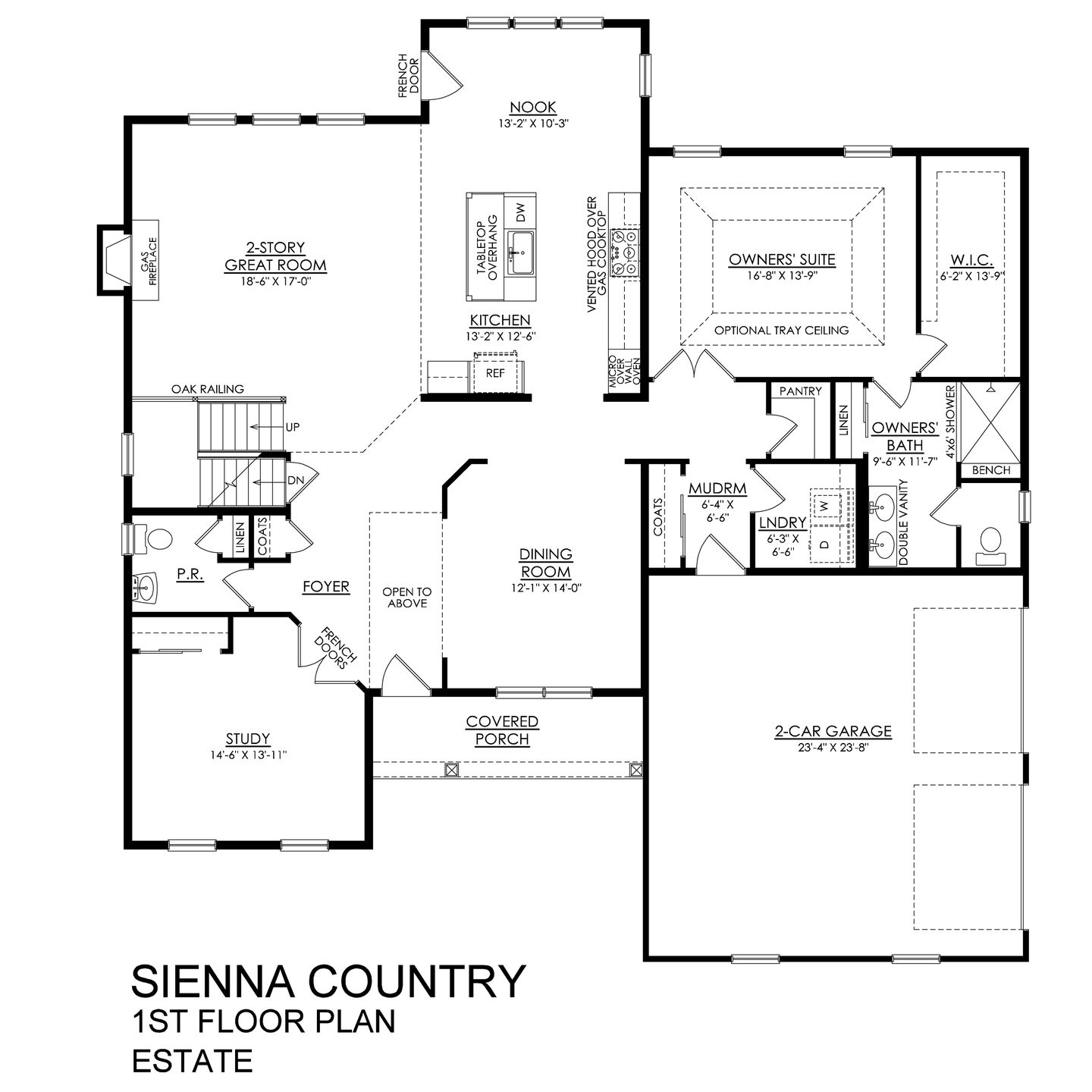 Sienna Country Estate Series- 1st Floor Plan