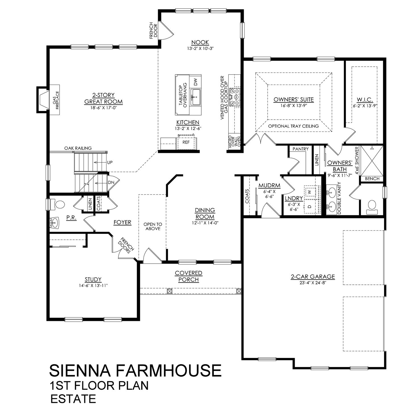 Sienna Farmhouse Estate Series- 1st Floor Plan