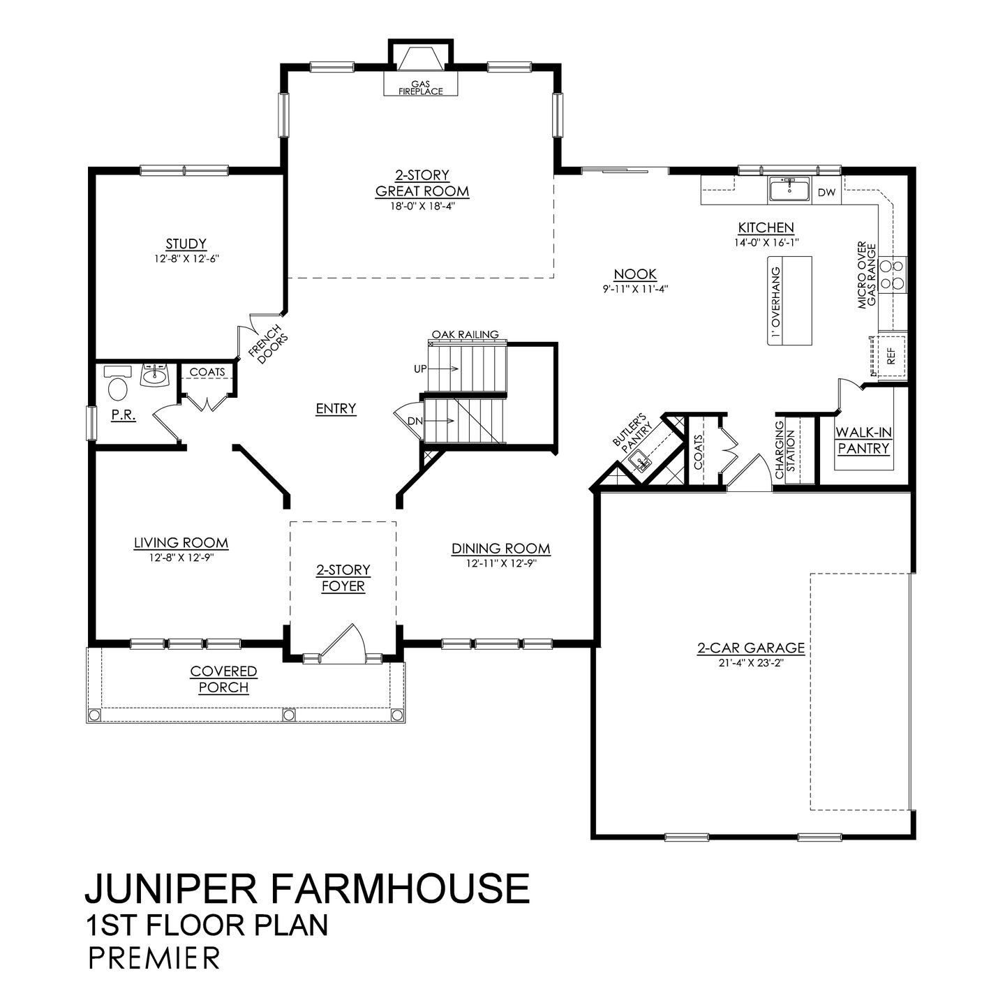 Juniper Farmhouse Premier Series- 1st Floor Plan