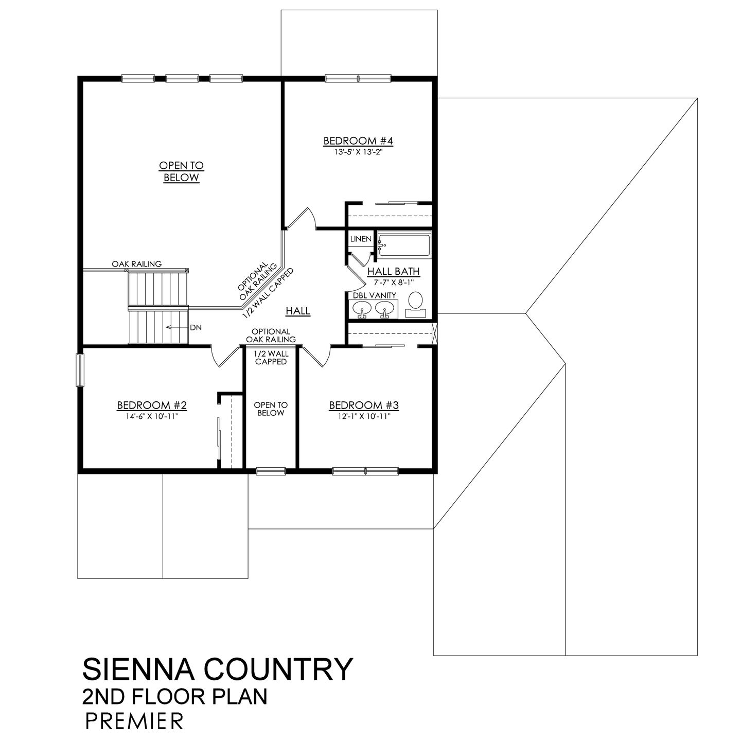 Sienna Country Premier Series- 2nd Floor Plan