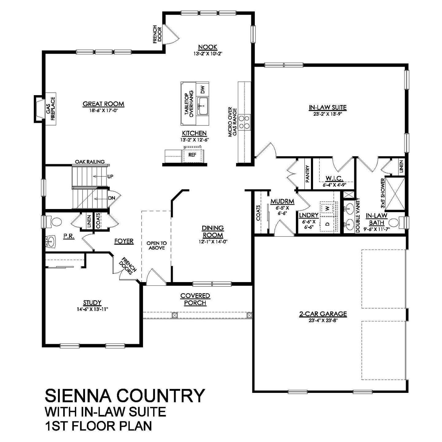 Sienna Country with In-Law Suite Premier Series - 1st Floor Plan
