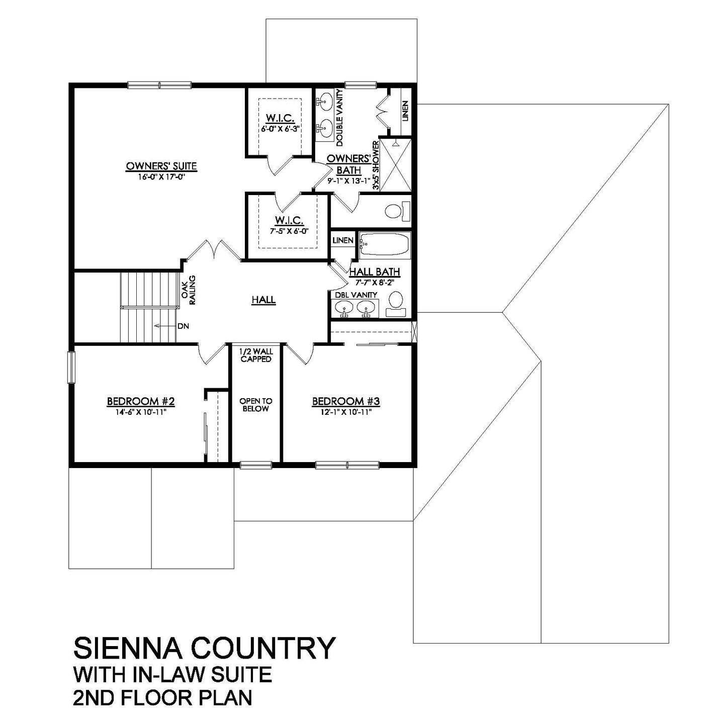 Sienna Country with In-Law Suite Premier Series - 2nd Floor Plan