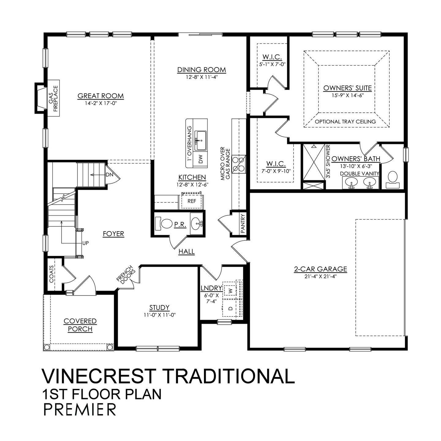 Vinecrest Traditional Premier Series - 1st Floor Plan
