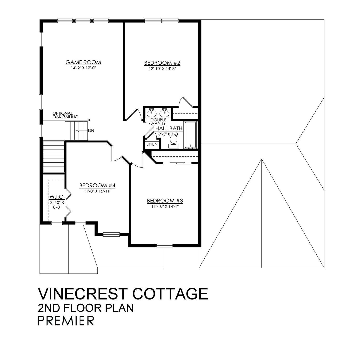 Vinecrest Cottage Premier Series - 2nd Floor Plan