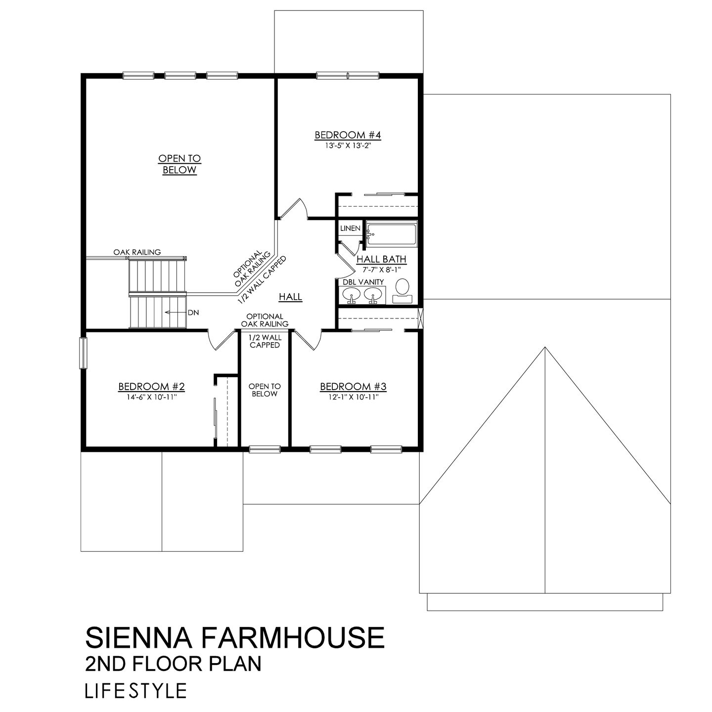 Sienna Farmhouse Lifestyle Series- 2nd Floor Plan