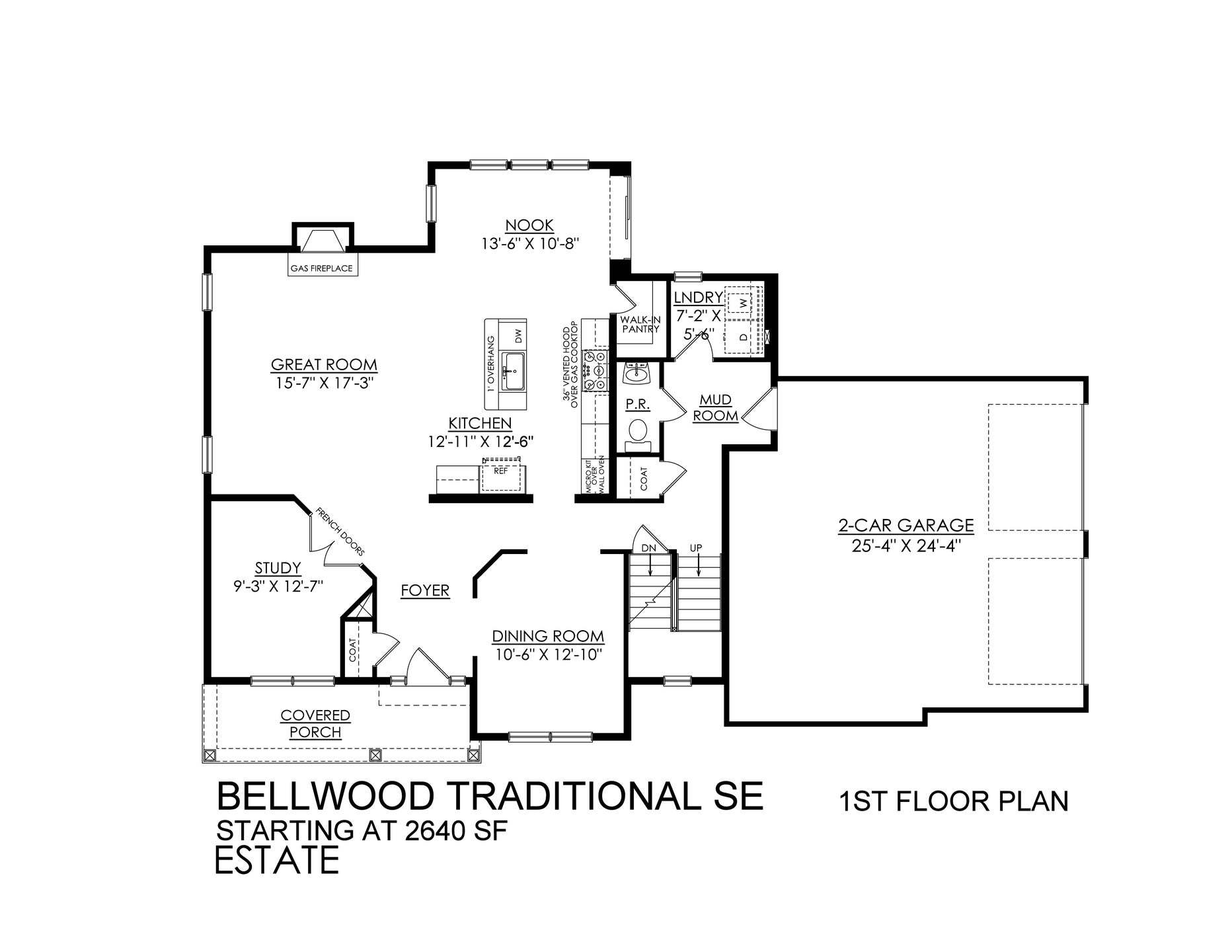 Bellwood Traditional Estate Series- 1st Floor Plan