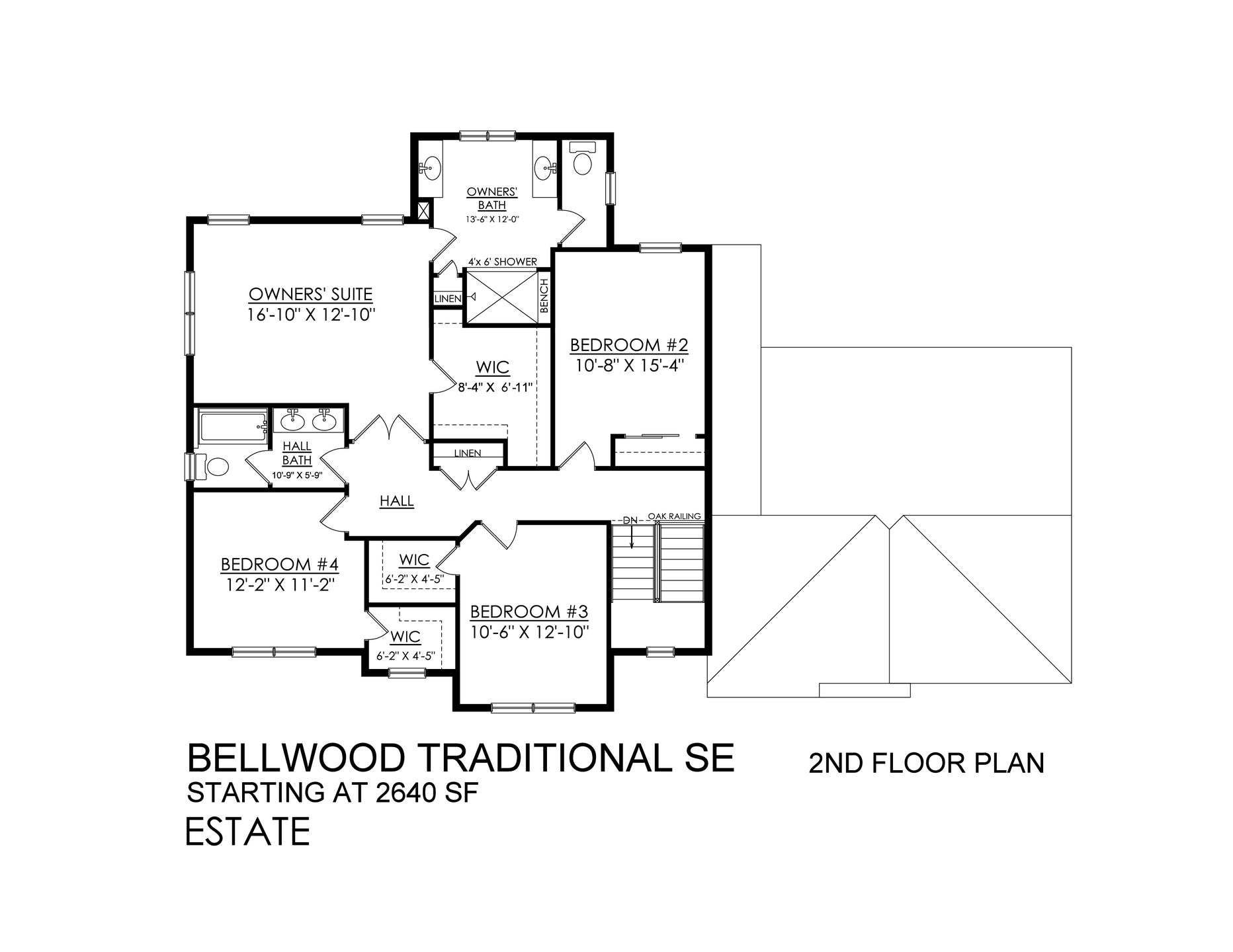 Bellwood Traditional Estate Series- 2nd Floor Plan